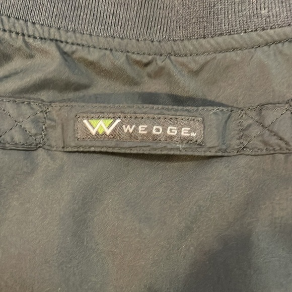 Wedge Men’s Large Reversible V Neck Black Tan Windbreaker - Picture 5 of 7